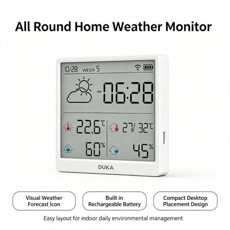 DUKA TH3 Wifi Smart Temperatur - Weather Station Indoor ulasan dan harga