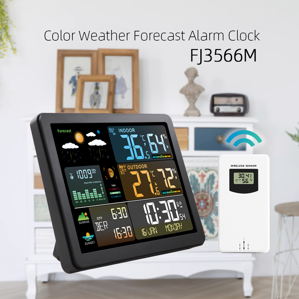 Jam Cuaca Layar Warna Besar Mu - Weather Station Indoor ulasan dan harga
