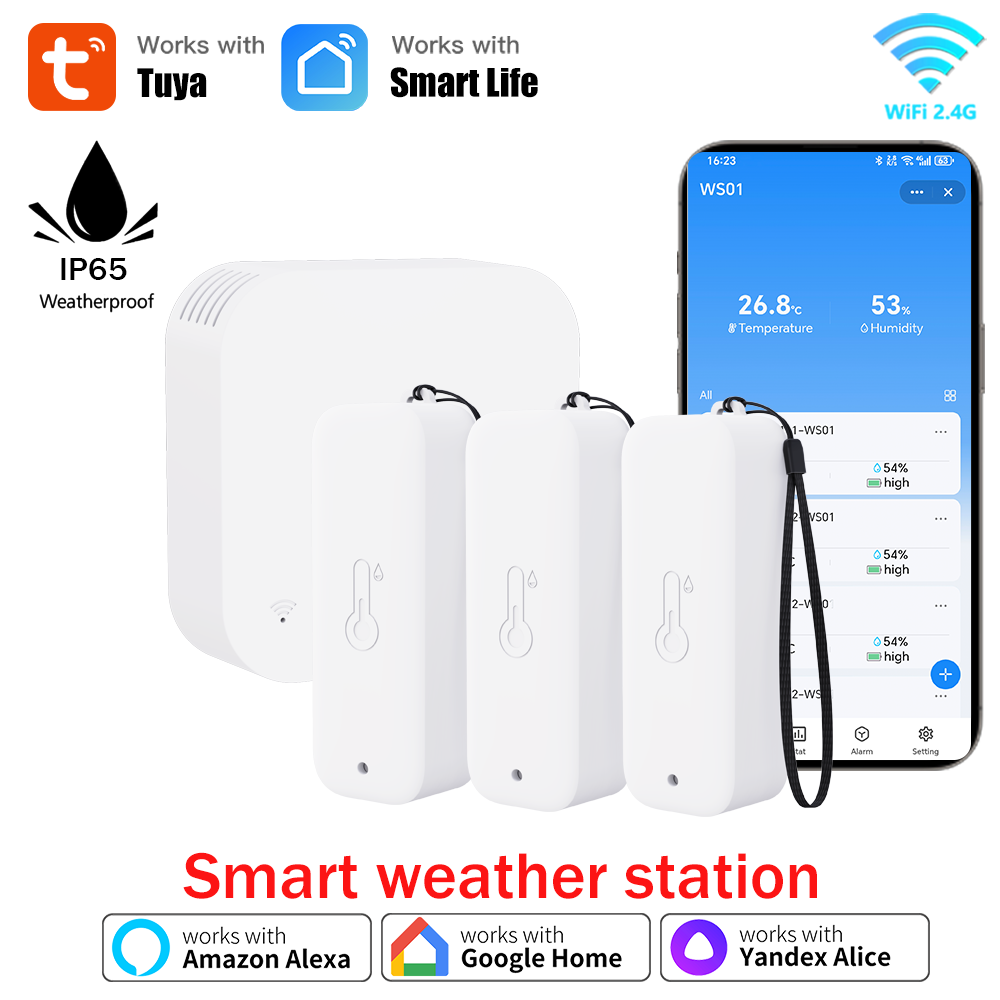 Stasiun Cuaca Pintar Tuya WIFI - Weather Station Indoor ulasan dan harga