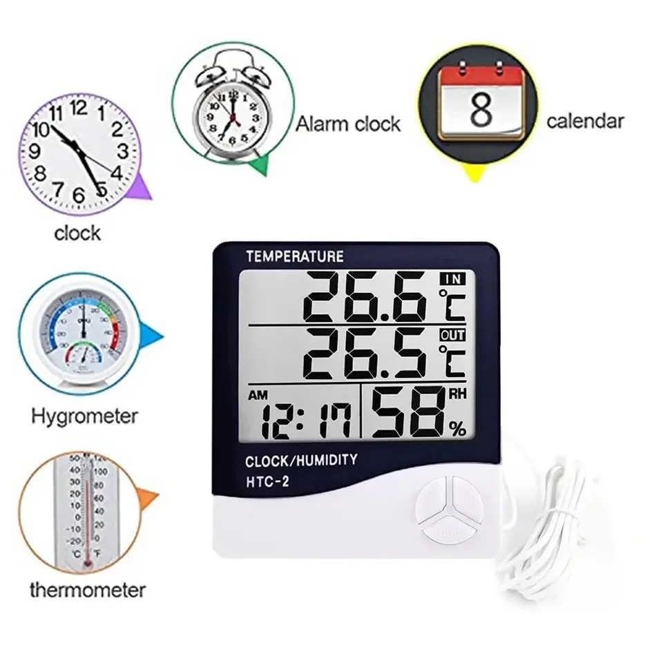 Termometer dan Higrometer Digi - Weather Station Indoor ulasan dan harga