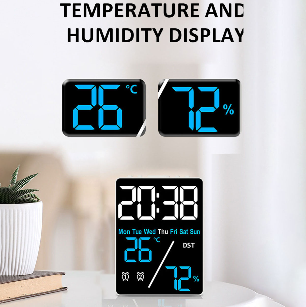 Jam Alarm Digital multifungsi, - Weather Station Indoor ulasan dan harga